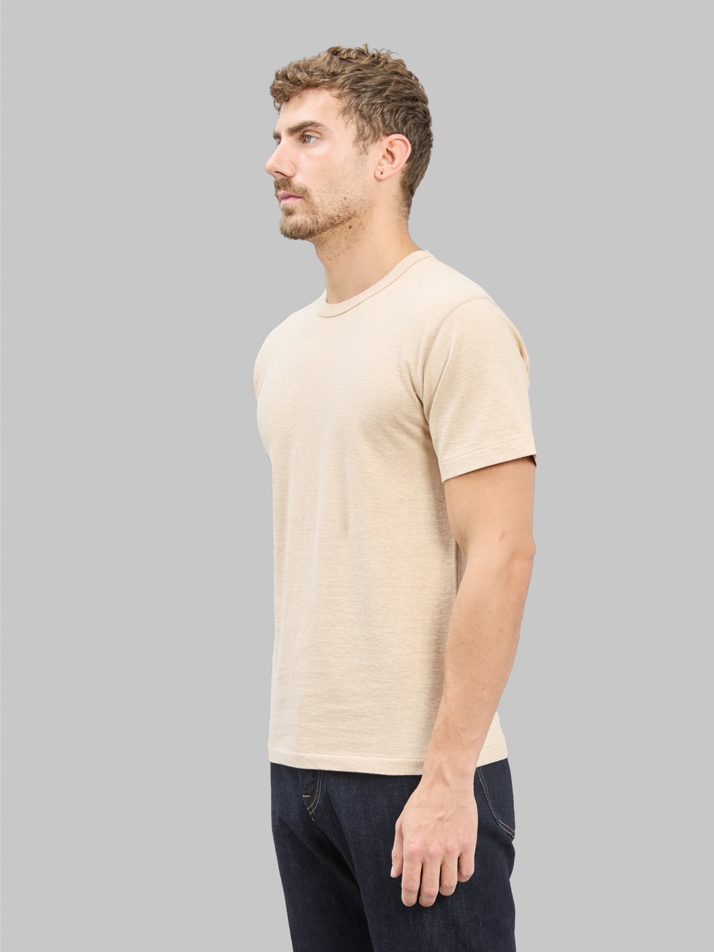 Wonder Looper Foxfibre Tsuriami Crewneck TShirt Coyote 15 side look