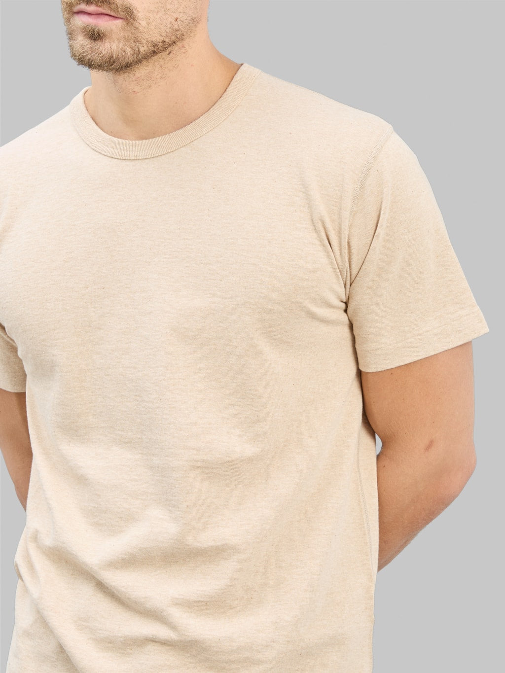 Wonder Looper Foxfibre Tsuriami Crewneck TShirt Coyote 15 chest