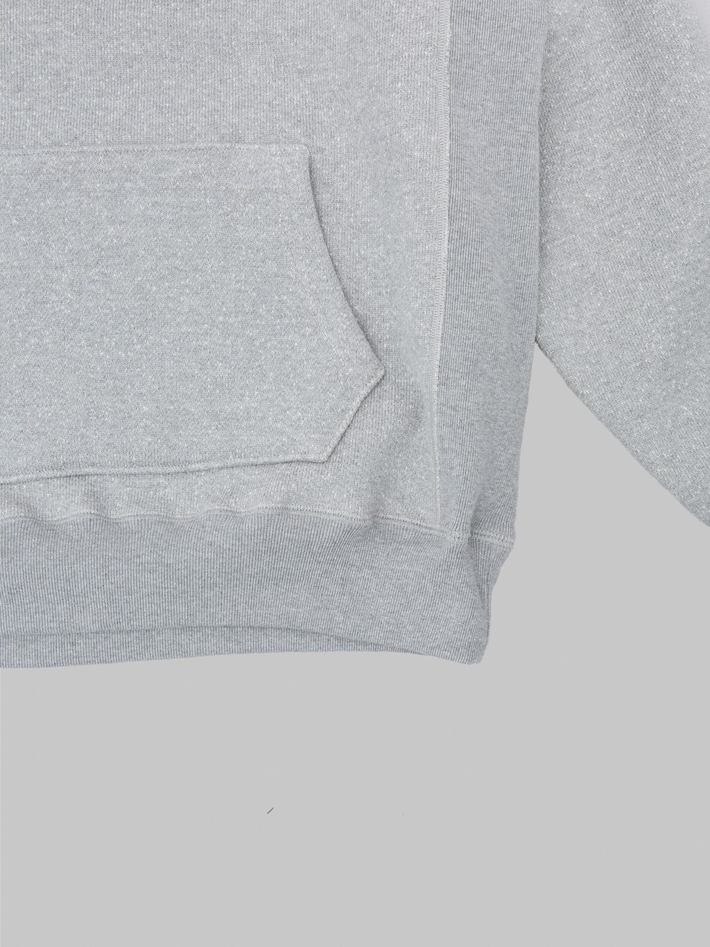 wonder looper hoodie double heavyweight french terry heather grey front pocket