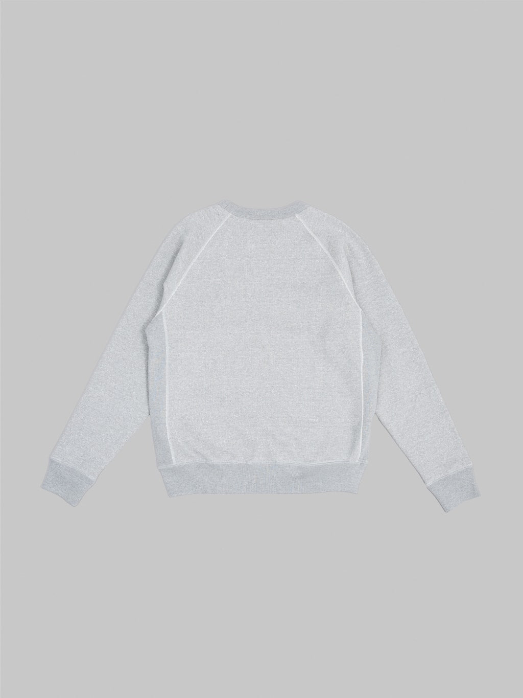 wonder looper pullover crewneck double heavyweight french terry heather grey back