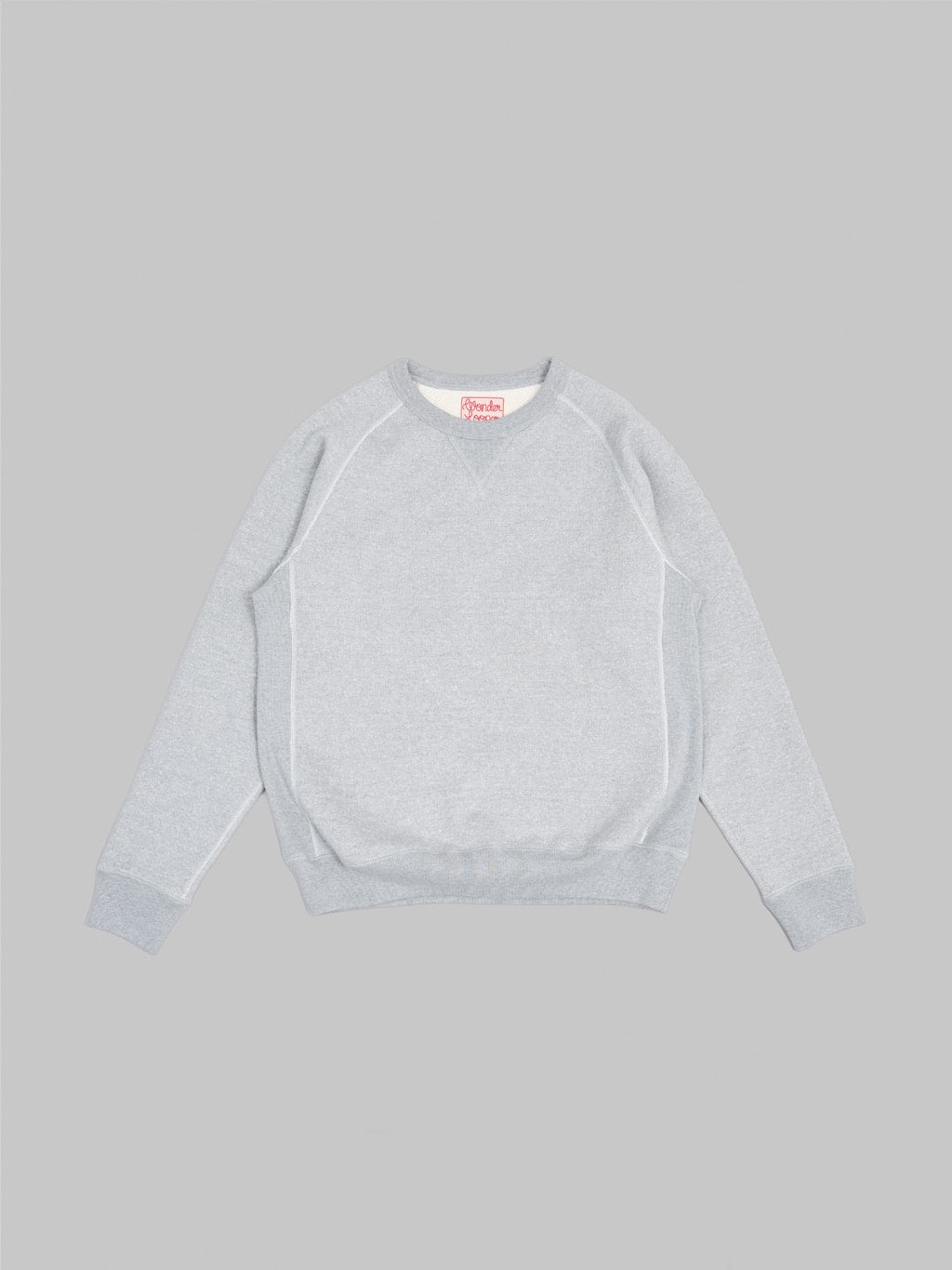 wonder looper pullover crewneck double heavyweight french terry heather grey front