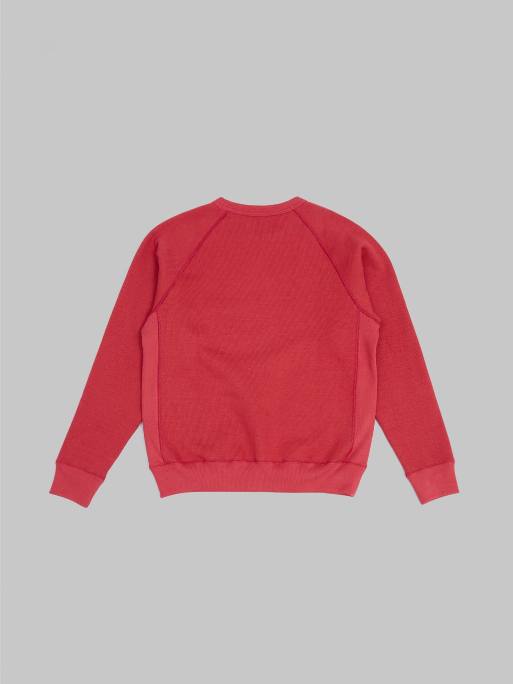 wonder looper pullover crewneck double heavyweight french terry red back