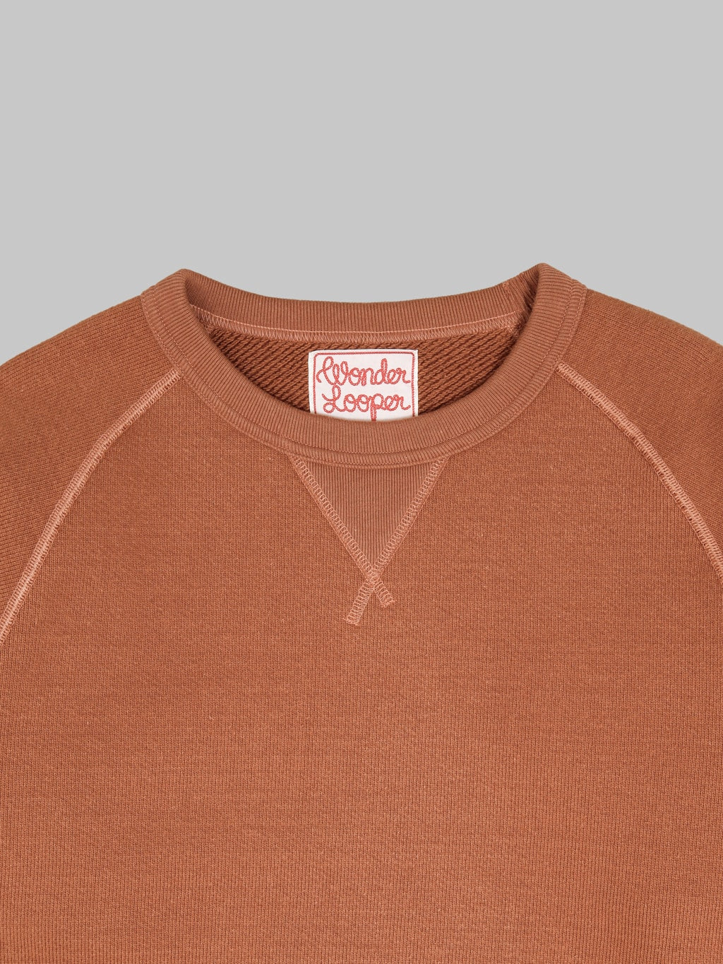 Wonder Looper Pullover Crewneck 876gsm Double Heavyweight French Terry Rust