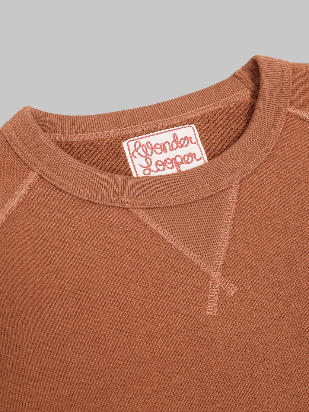 Wonder Looper Pullover Crewneck 876gsm Double Heavyweight French Terry Rust
