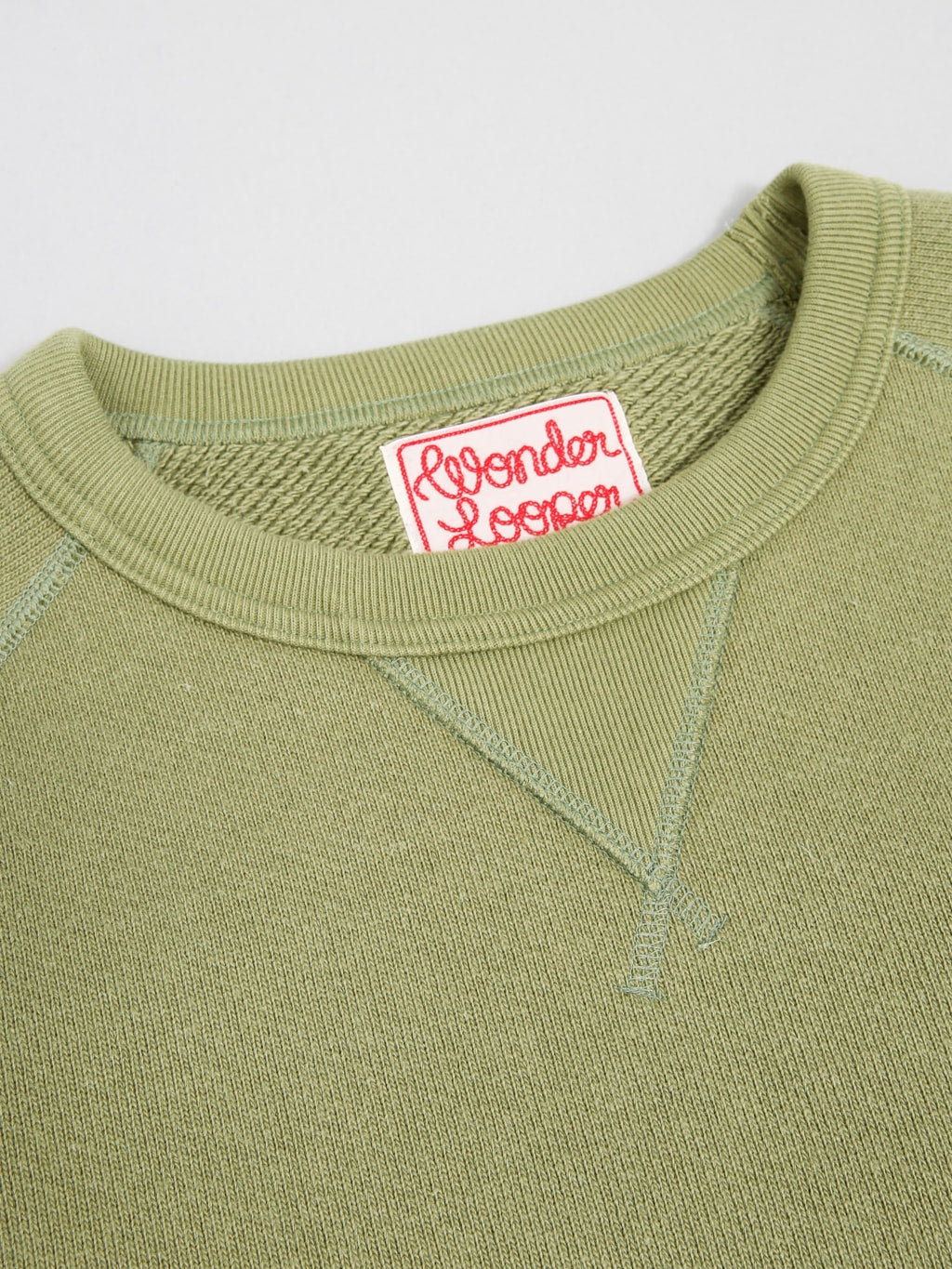 Wonder Looper Pullover Crewneck 876gsm Double Heavyweight French Terry Sage
