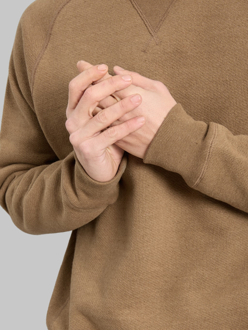 Wonder Looper Pullover Crewneck Iron Mordant Foxfibre® Double Heavyweight French Terry Coyote 80