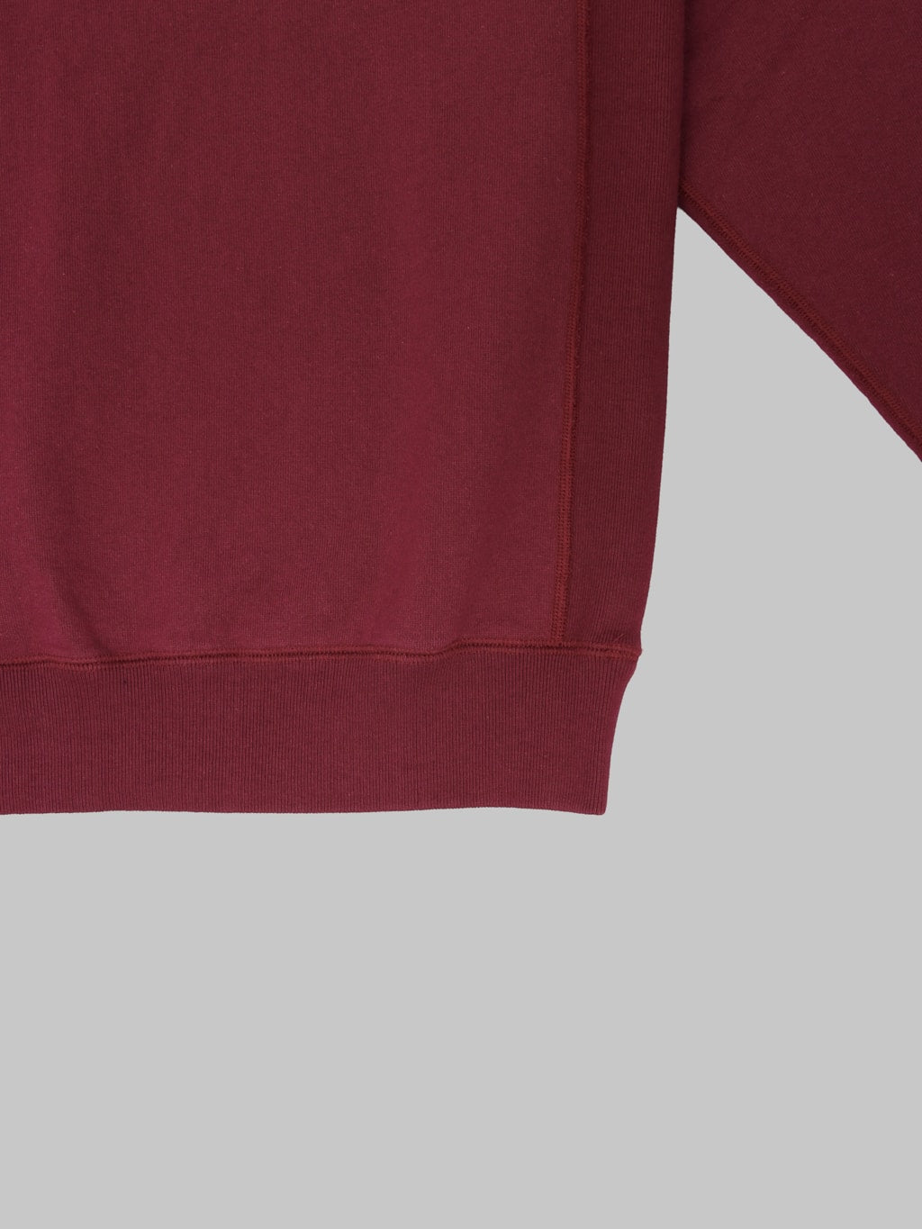 Wonder Looper Pullover Crewneck Super Looper French Terry Burgundy hem