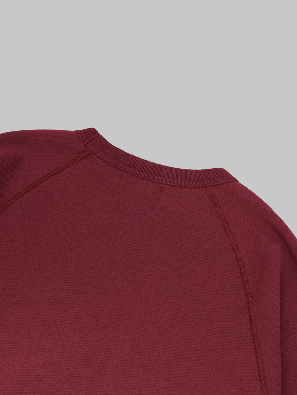 Wonder Looper Pullover Crewneck Super Looper French Terry Burgundy back collar stitching