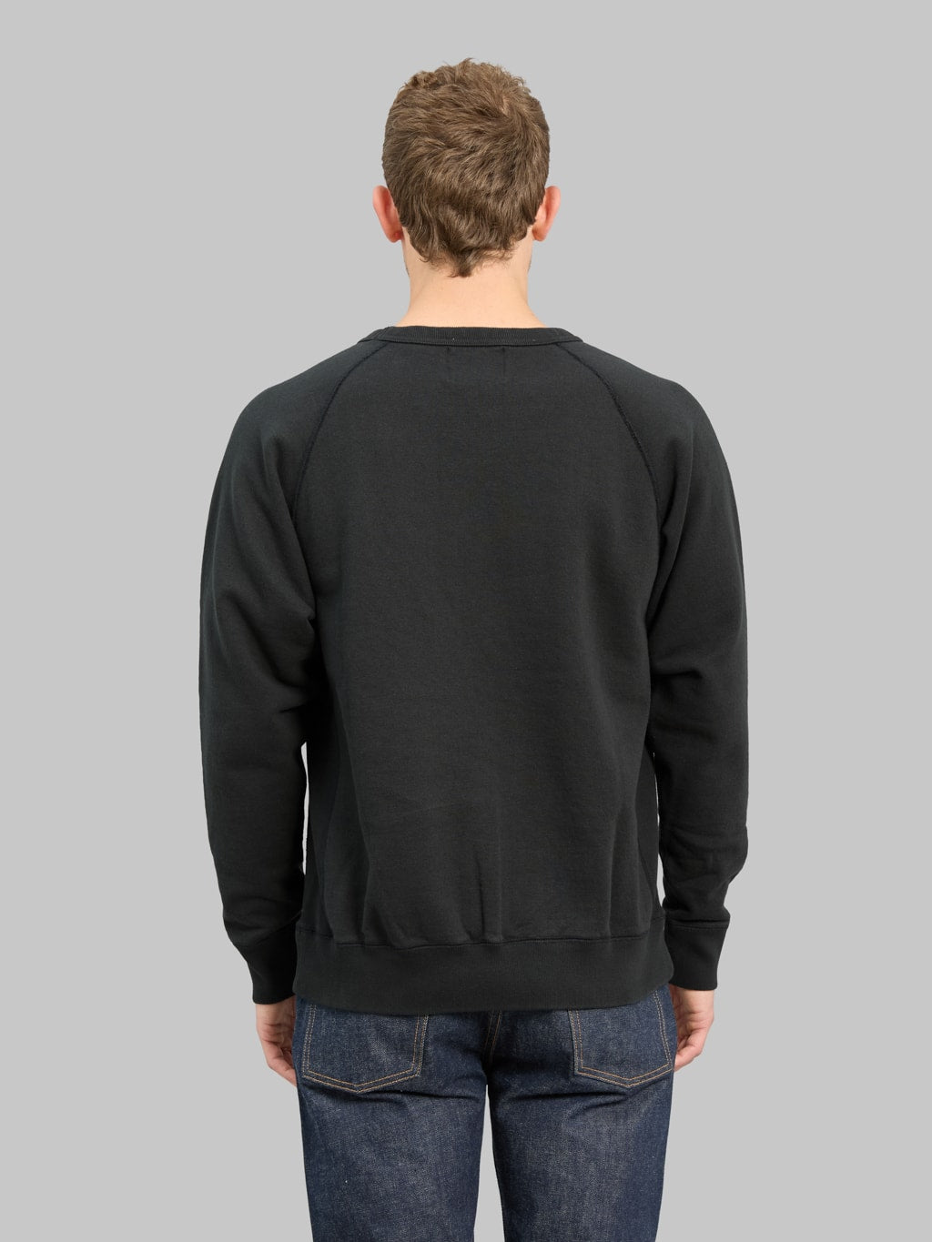 Wonder Looper Pullover Crewneck Super Looper French Terry Sumi Black back fit