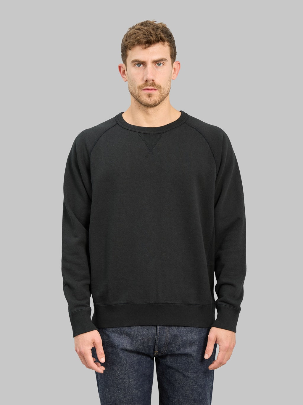 Wonder Looper Pullover Crewneck Super Looper French Terry Sumi Black