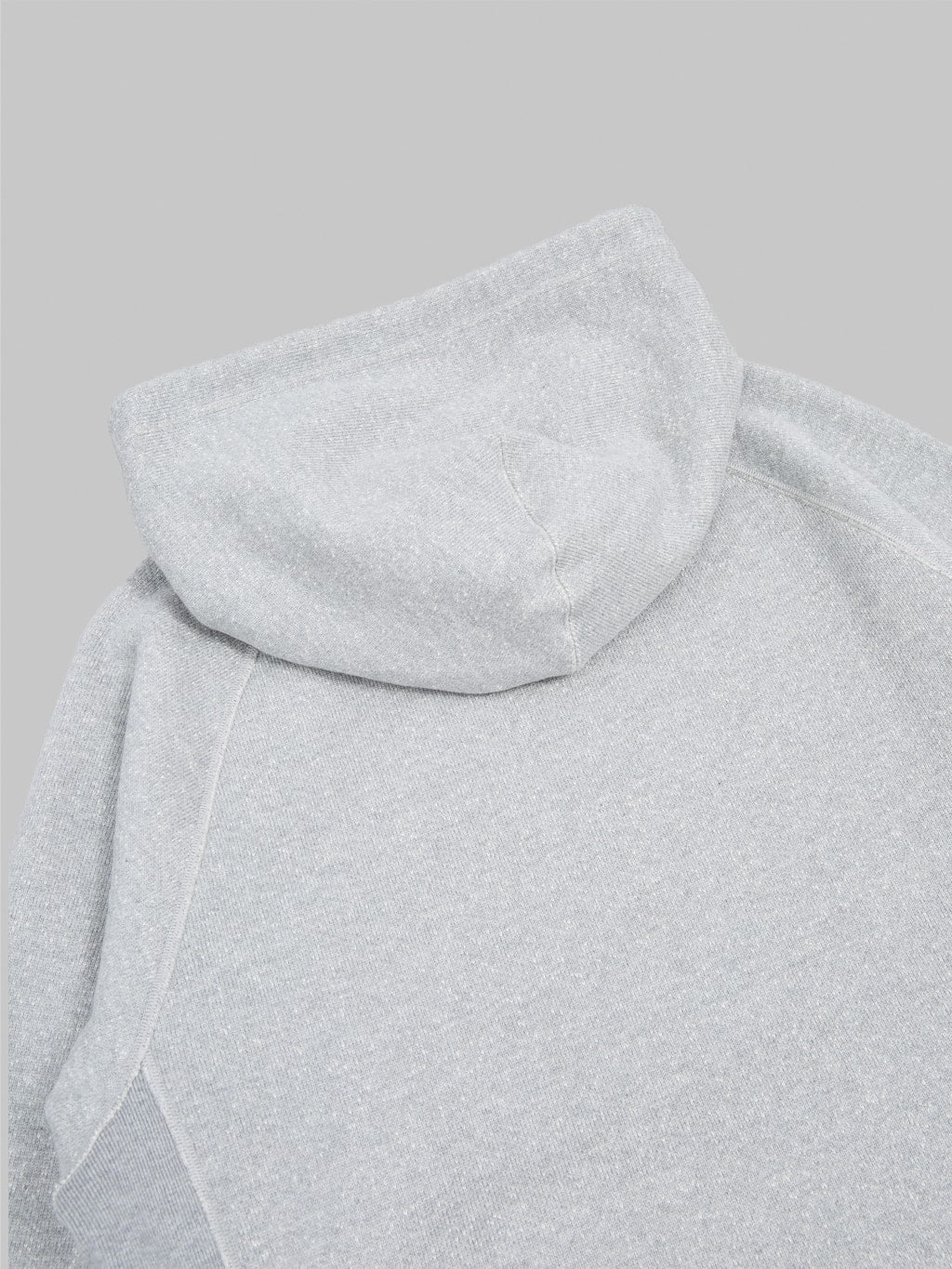 wonder looper hoodie double heavyweight french terry heather grey hood