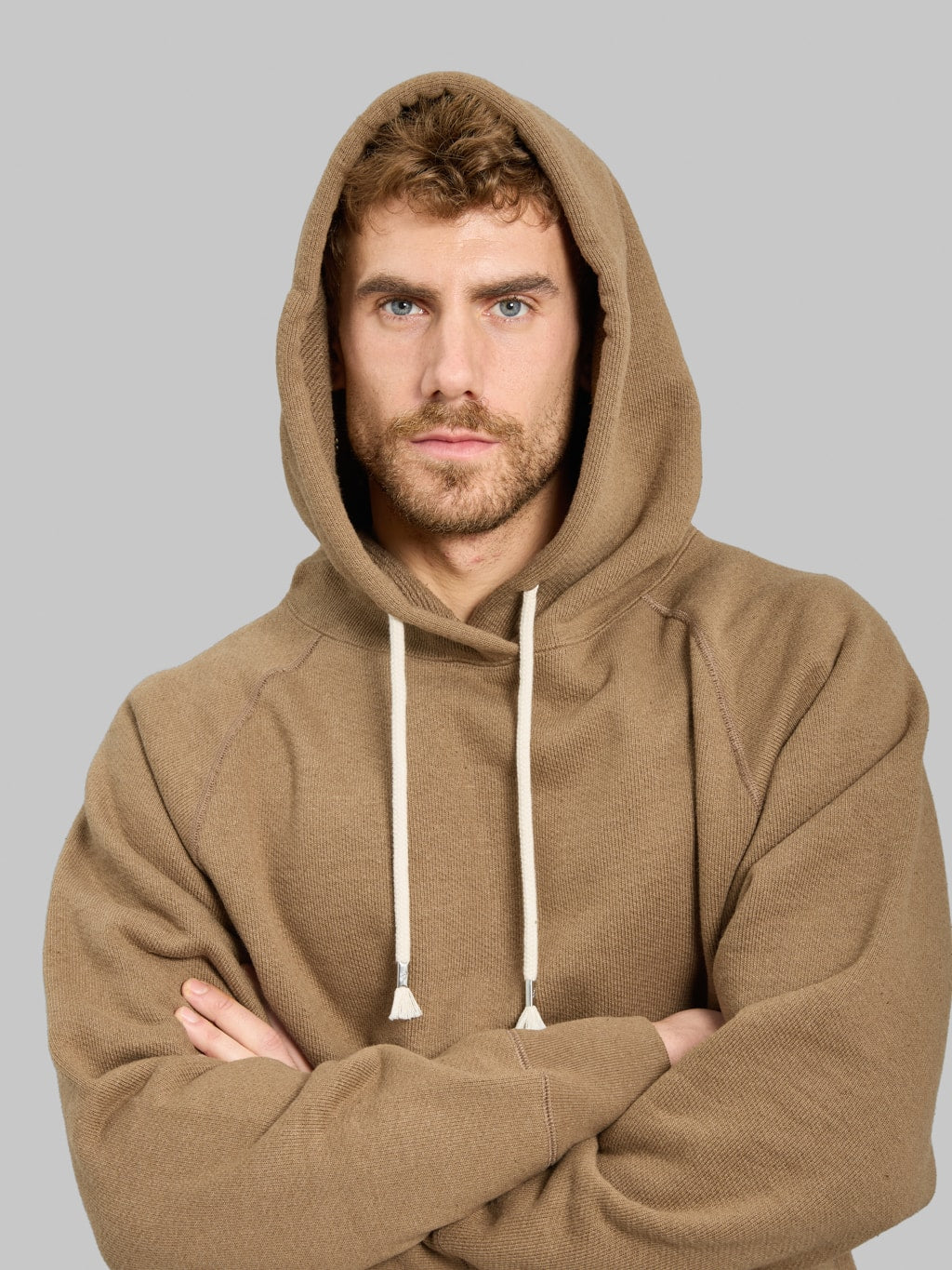 Wonder Looper Pullover Hoodie Iron Mordant Foxfibre® Double Heavyweight French Terry Coyote 80