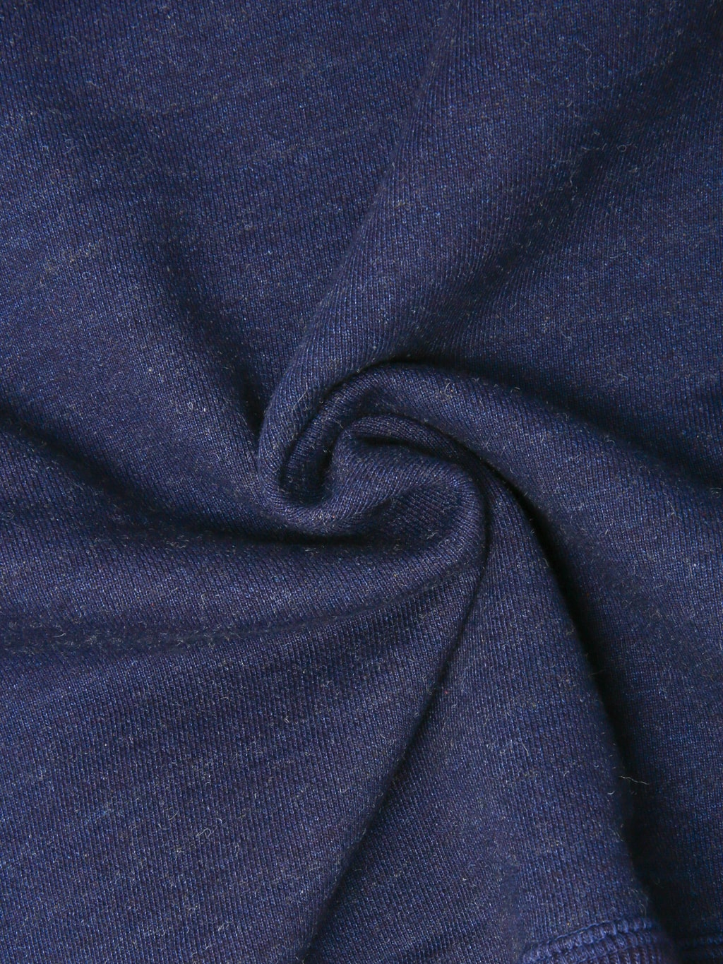 Wonder Looper Pullover Hoodie Real Indigo Blanket Striped French Terry texture