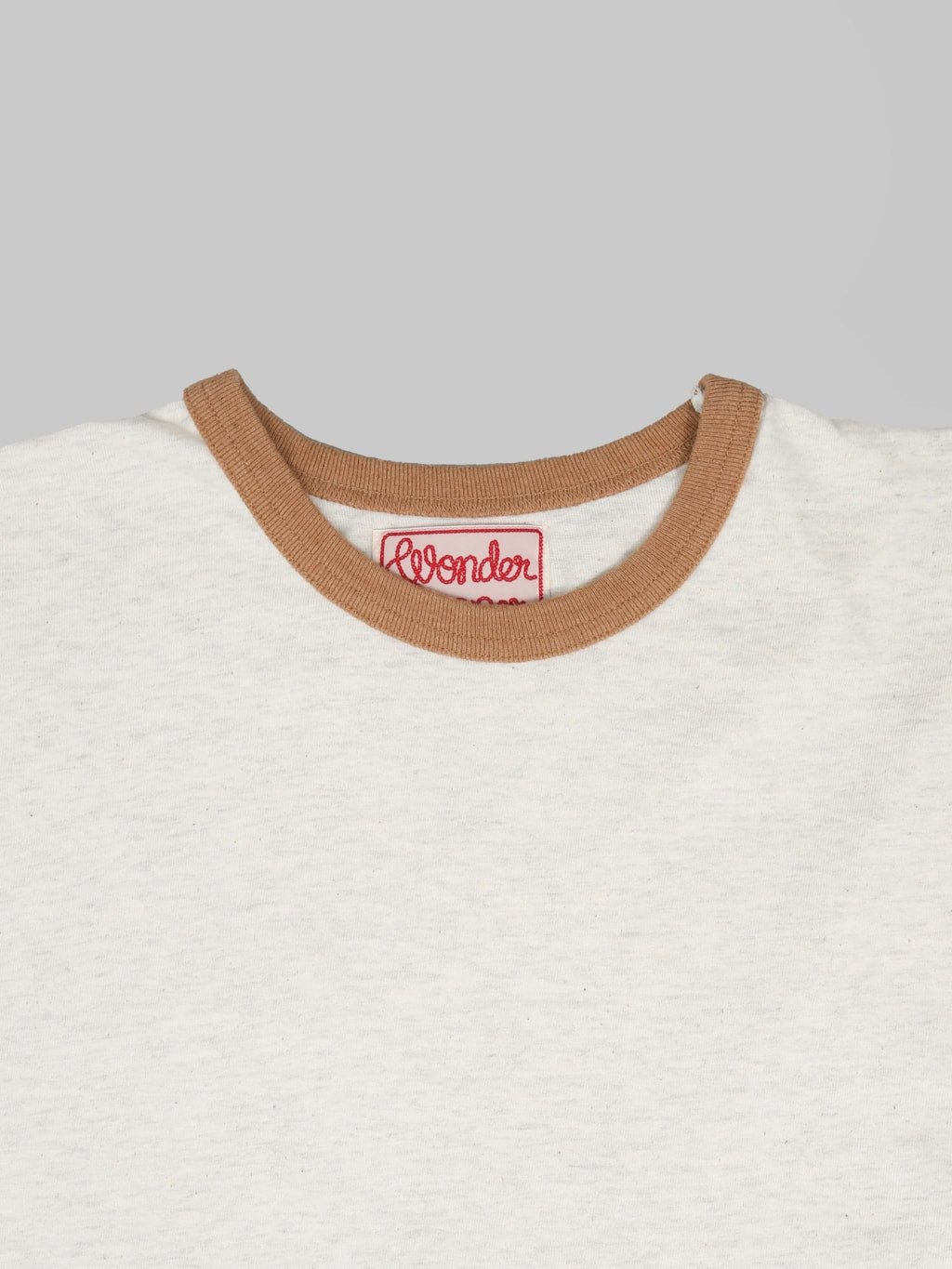 Wonder Looper Recycled Cotton Foxfibre® Ringer T-Shirt Sand