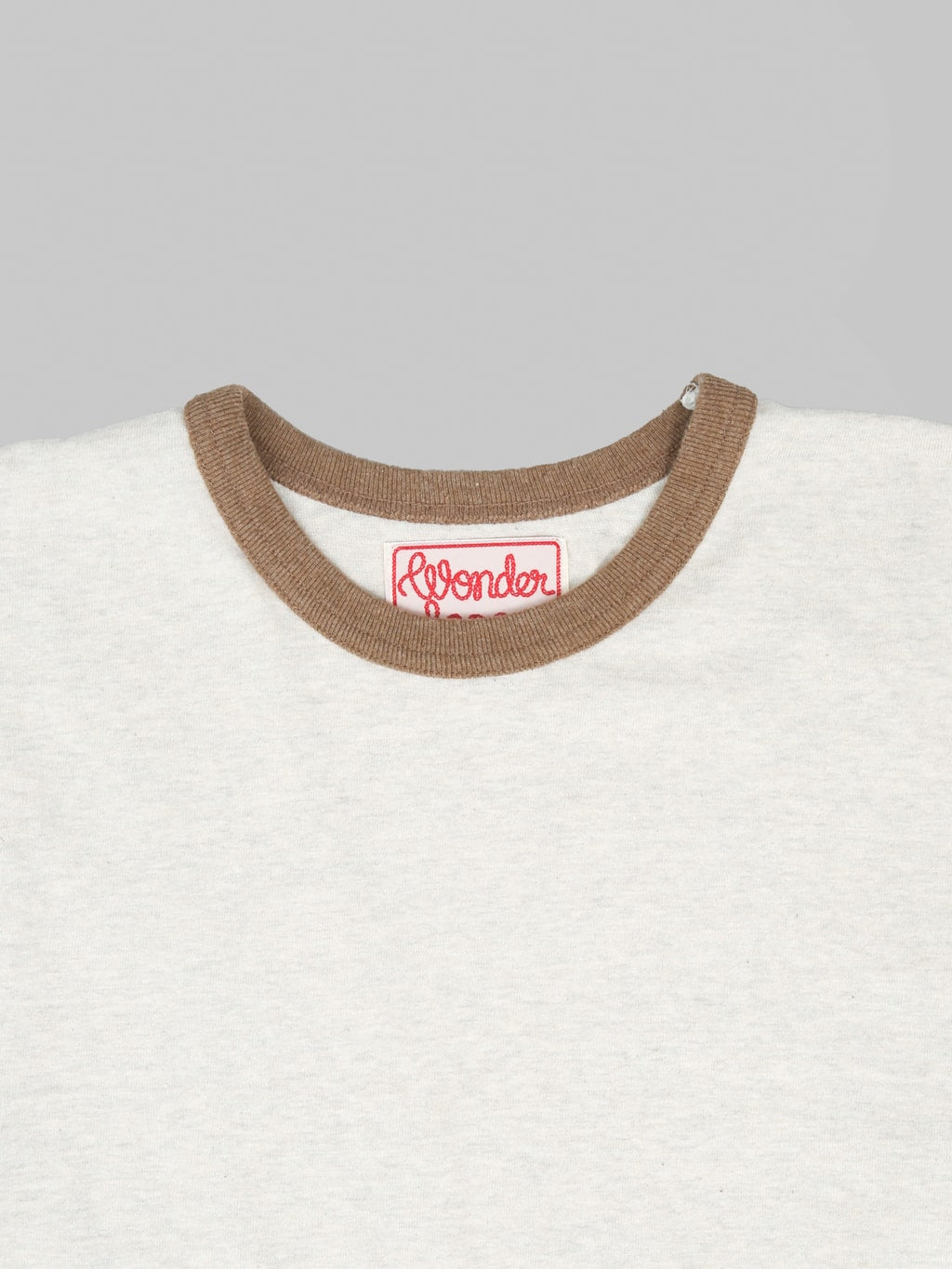 Wonder Looper Recycled Cotton Foxfibre® Ringer T-Shirt Stone