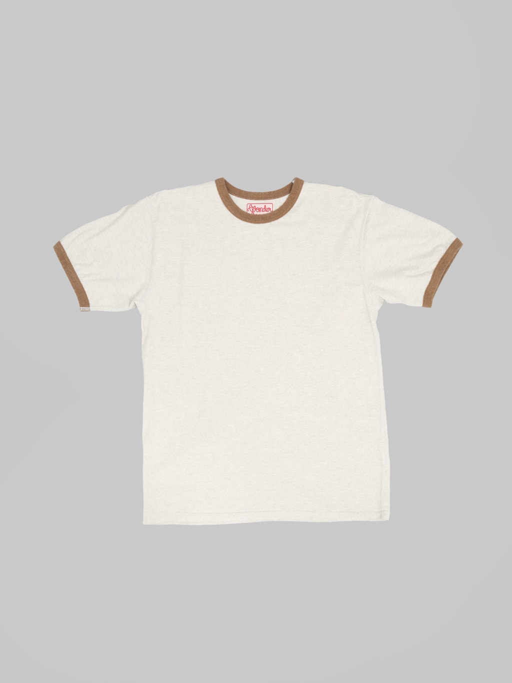 Wonder Looper Recycled Cotton Foxfibre® Ringer T-Shirt Stone