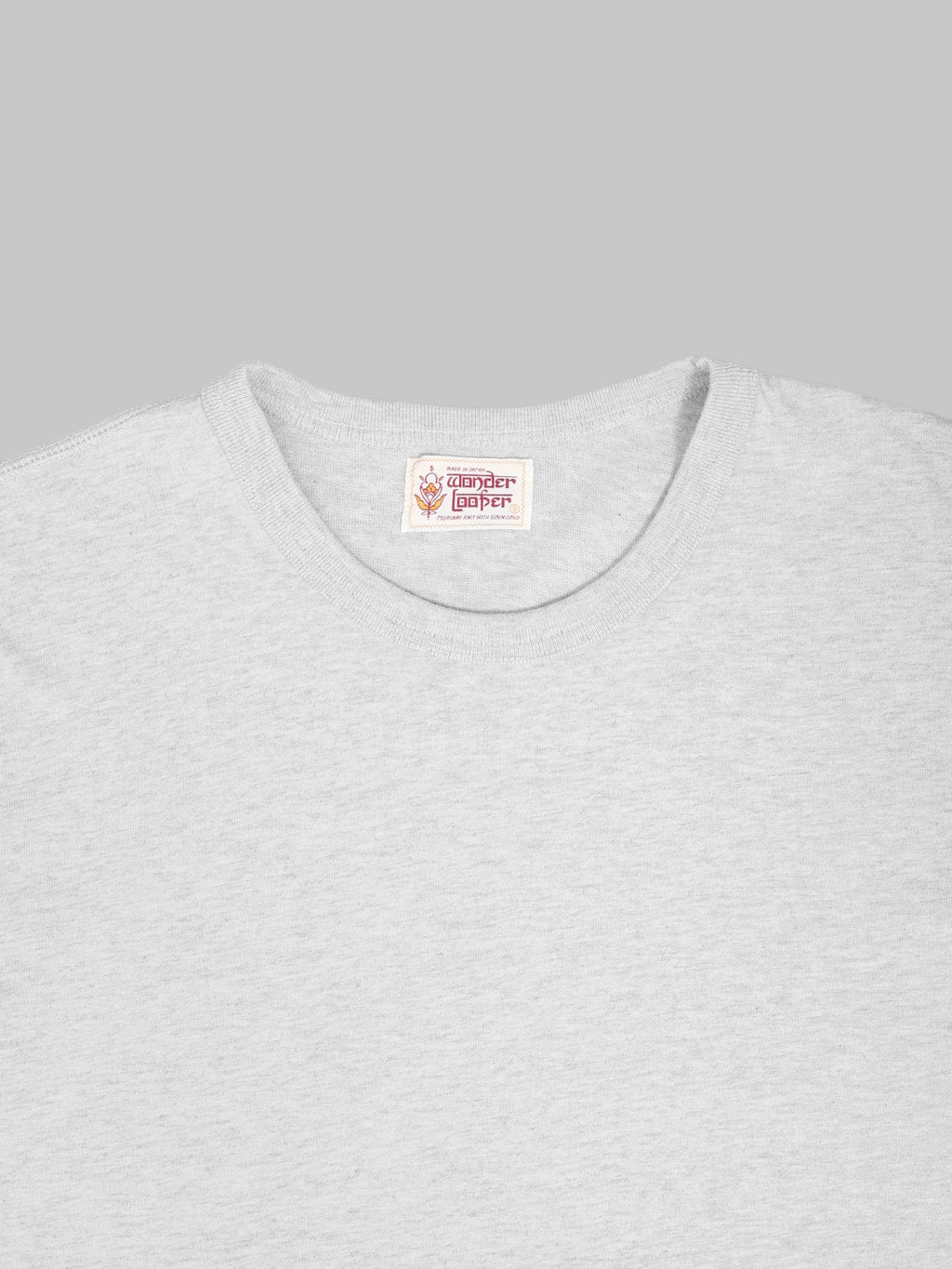 Redcast Heritage x Wonder Looper Suvin Gold Tsuriami T-Shirt Heather Grey - Redcast Heritage Co.