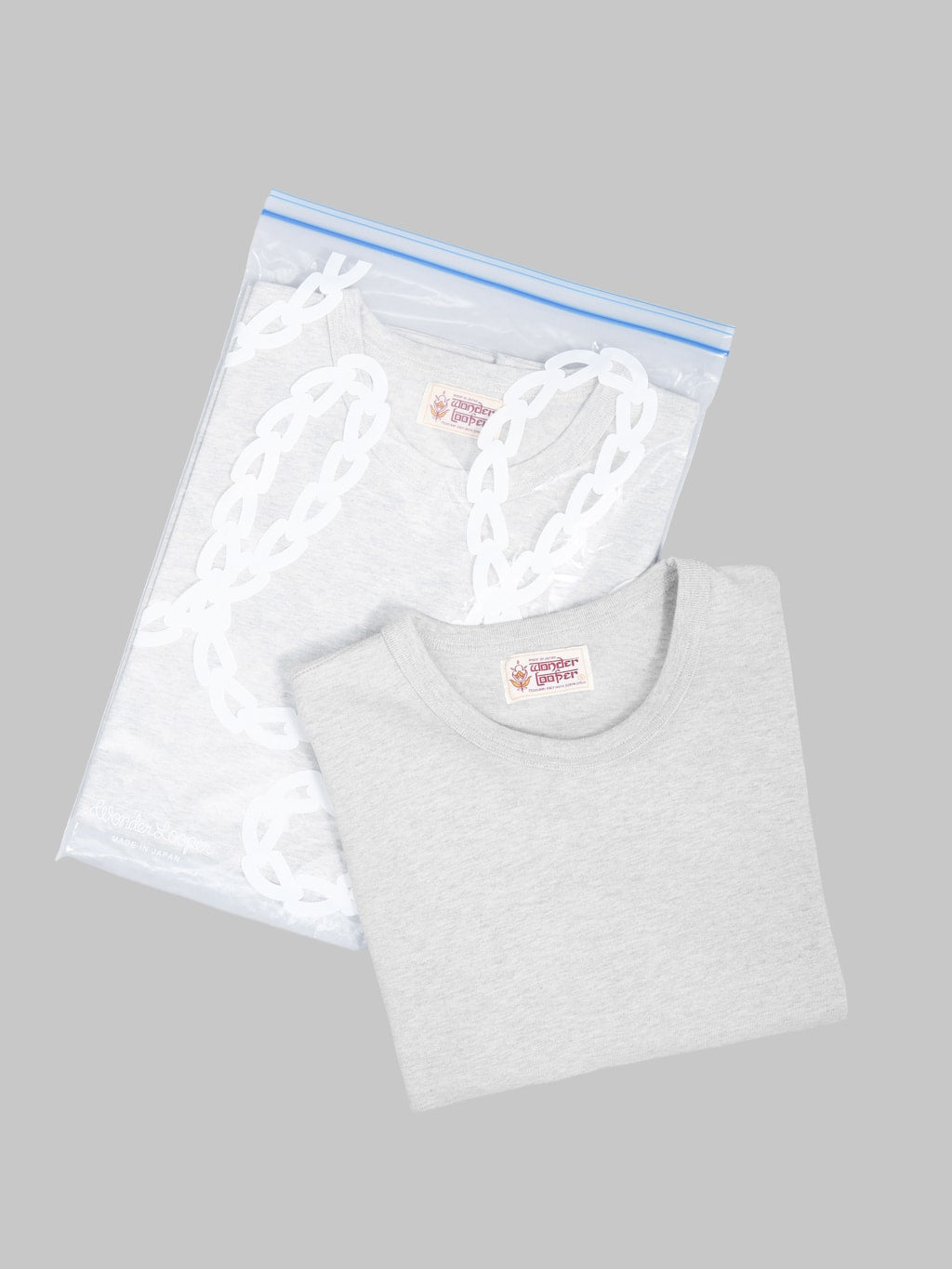 Redcast Heritage x Wonder Looper Suvin Gold Tsuriami T-Shirt Heather Grey - Redcast Heritage Co.