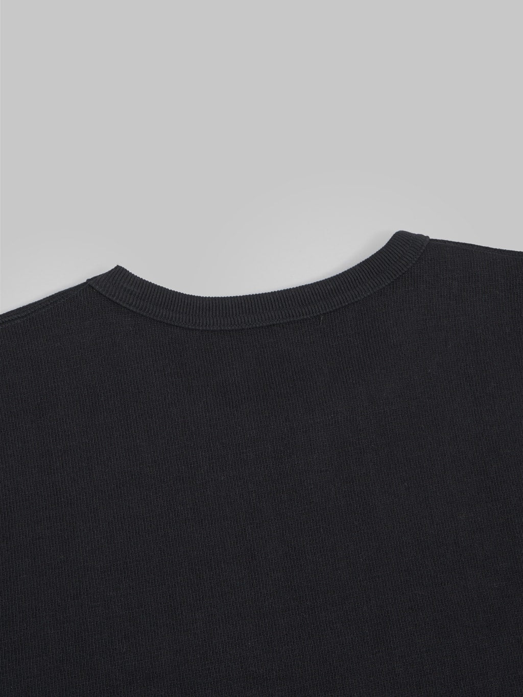 wonder looper triple heavyweight tsuriami crewneck loopwheel tshirt black back collar