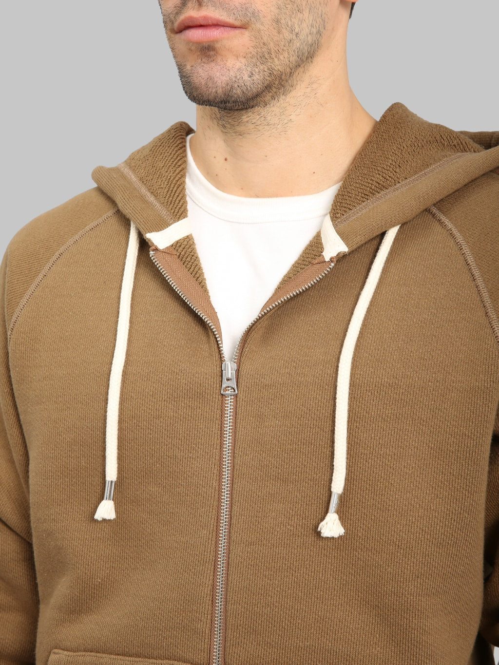 Wonder Looper Zip Hoodie 876gsm Double Heavyweight French Terry Dune