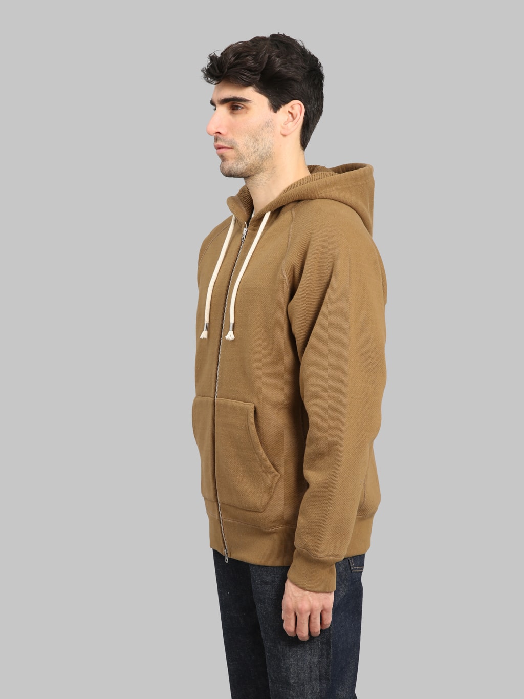 Wonder Looper Zip Hoodie 876gsm Double Heavyweight French Terry Dune