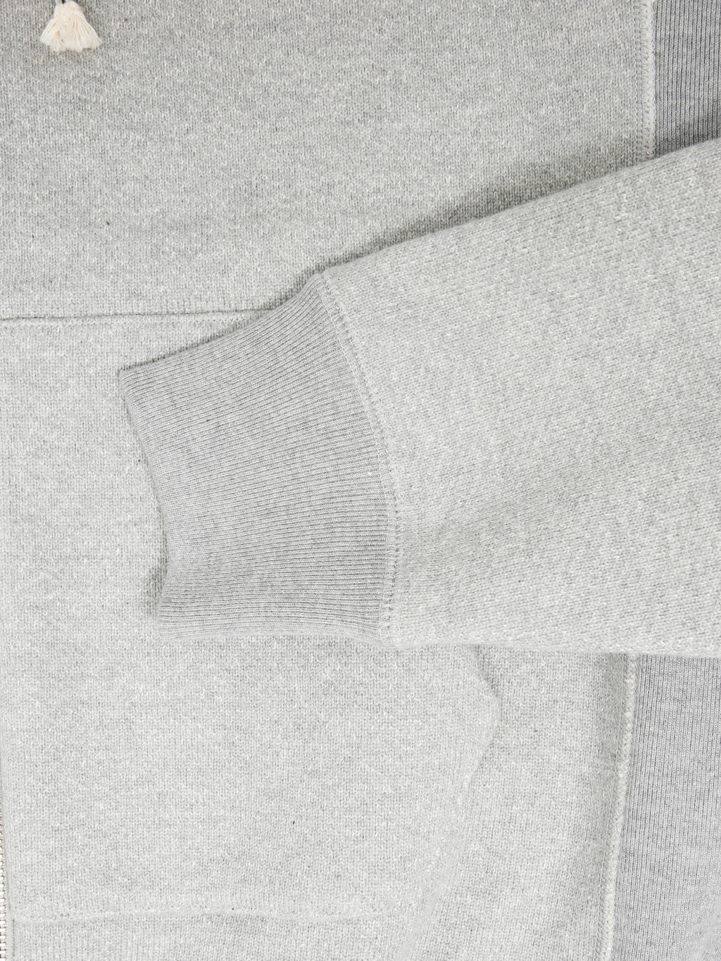 Wonder Looper Zip Hoodie 876gsm Double Heavyweight French Terry Heather Grey