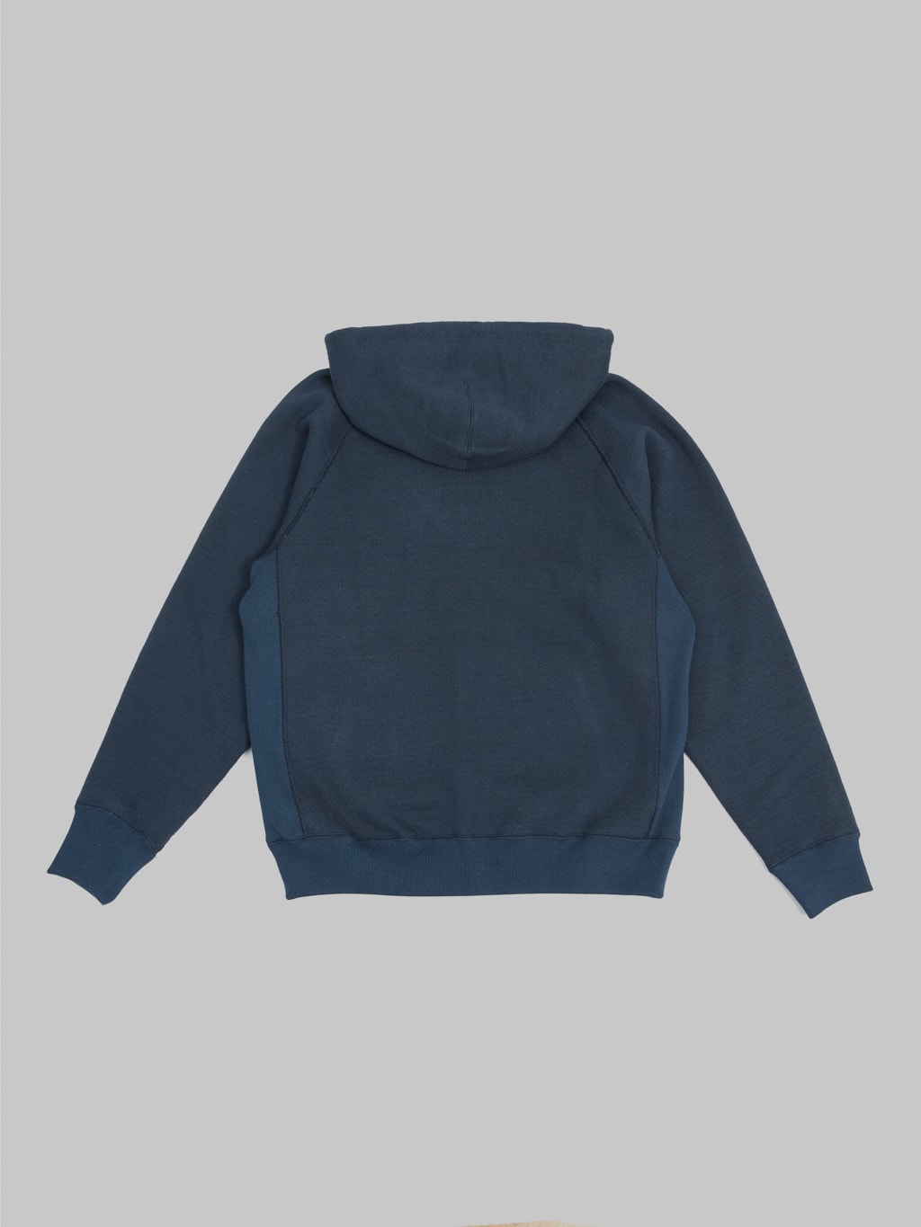 wonder looper zip hoodie double heavyweight french terry navy back