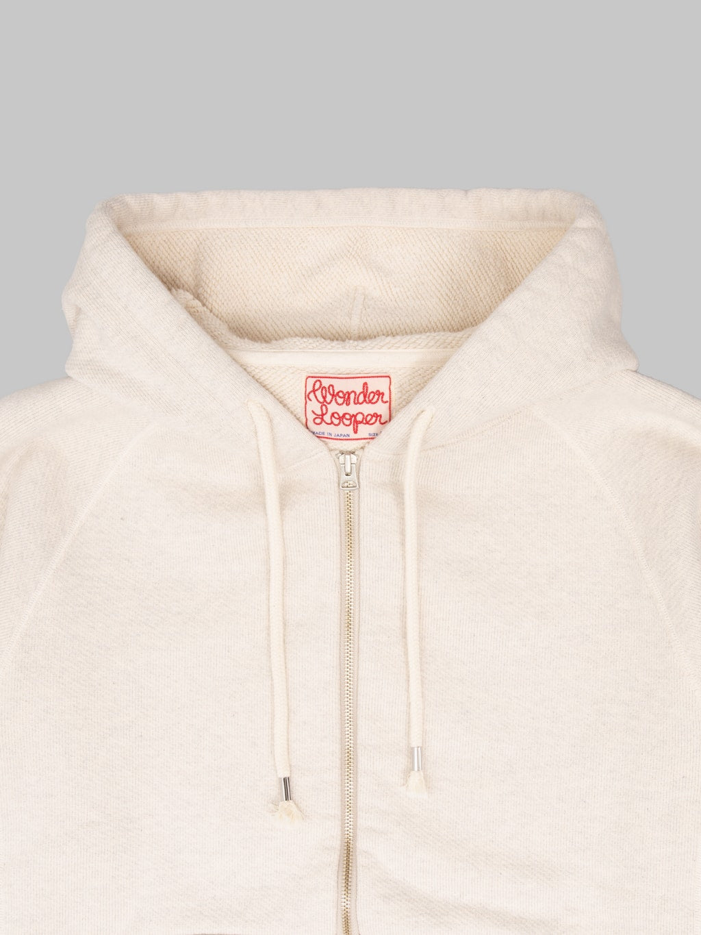 Wonder Looper Zip Hoodie 876gsm Double Heavyweight French Terry Oatmeal