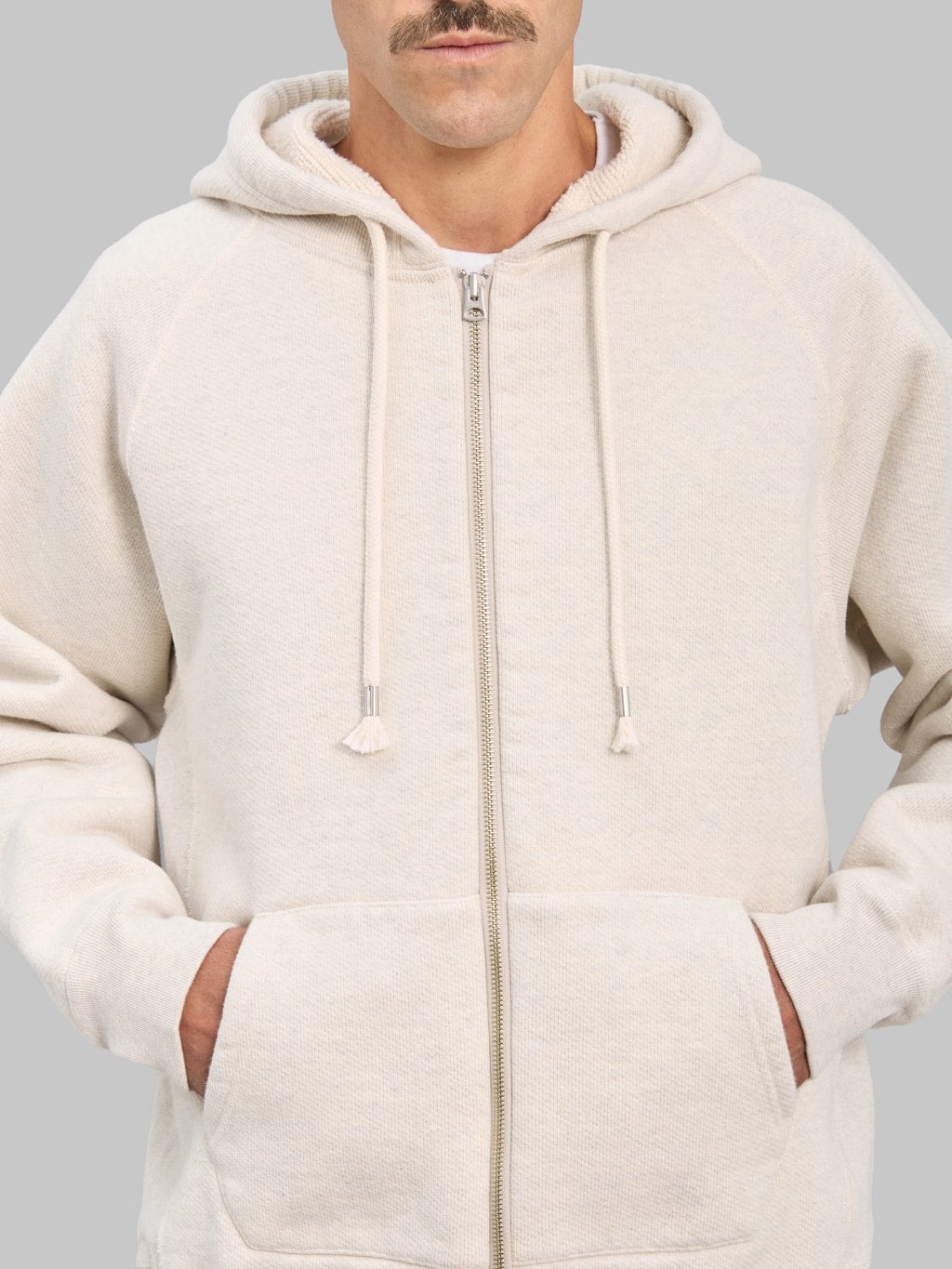 Wonder Looper Zip Hoodie 876gsm Double Heavyweight French Terry Oatmeal