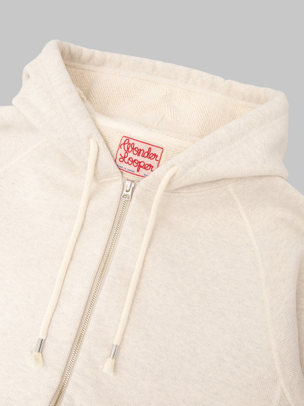 Wonder Looper Zip Hoodie 876gsm Double Heavyweight French Terry Oatmeal