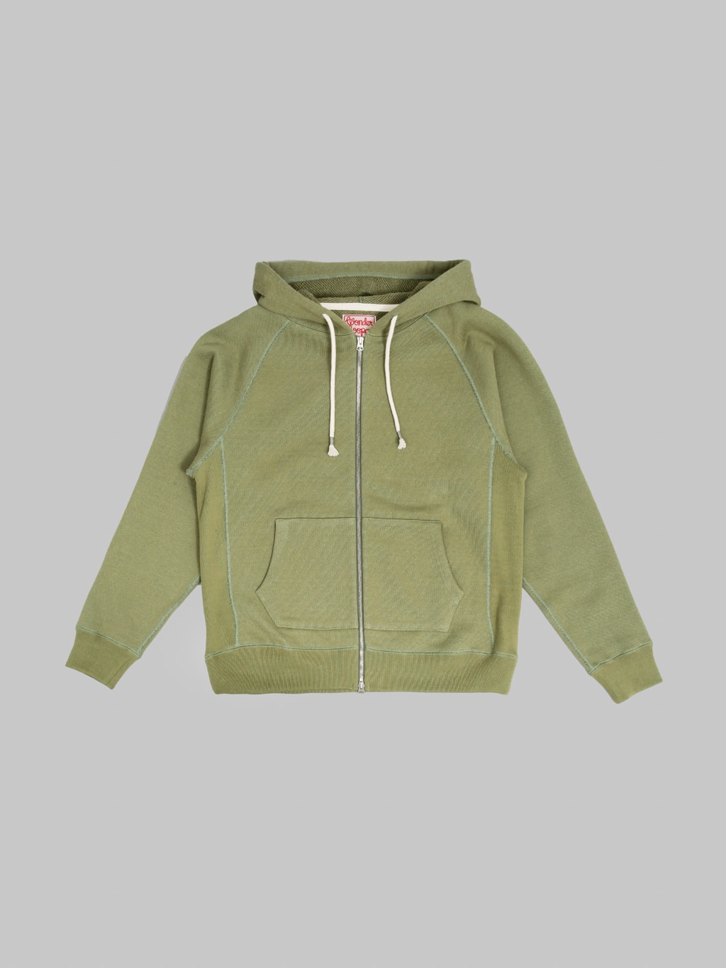 Wonder Looper Zip Hoodie 876gsm Double Heavyweight French Terry Sage