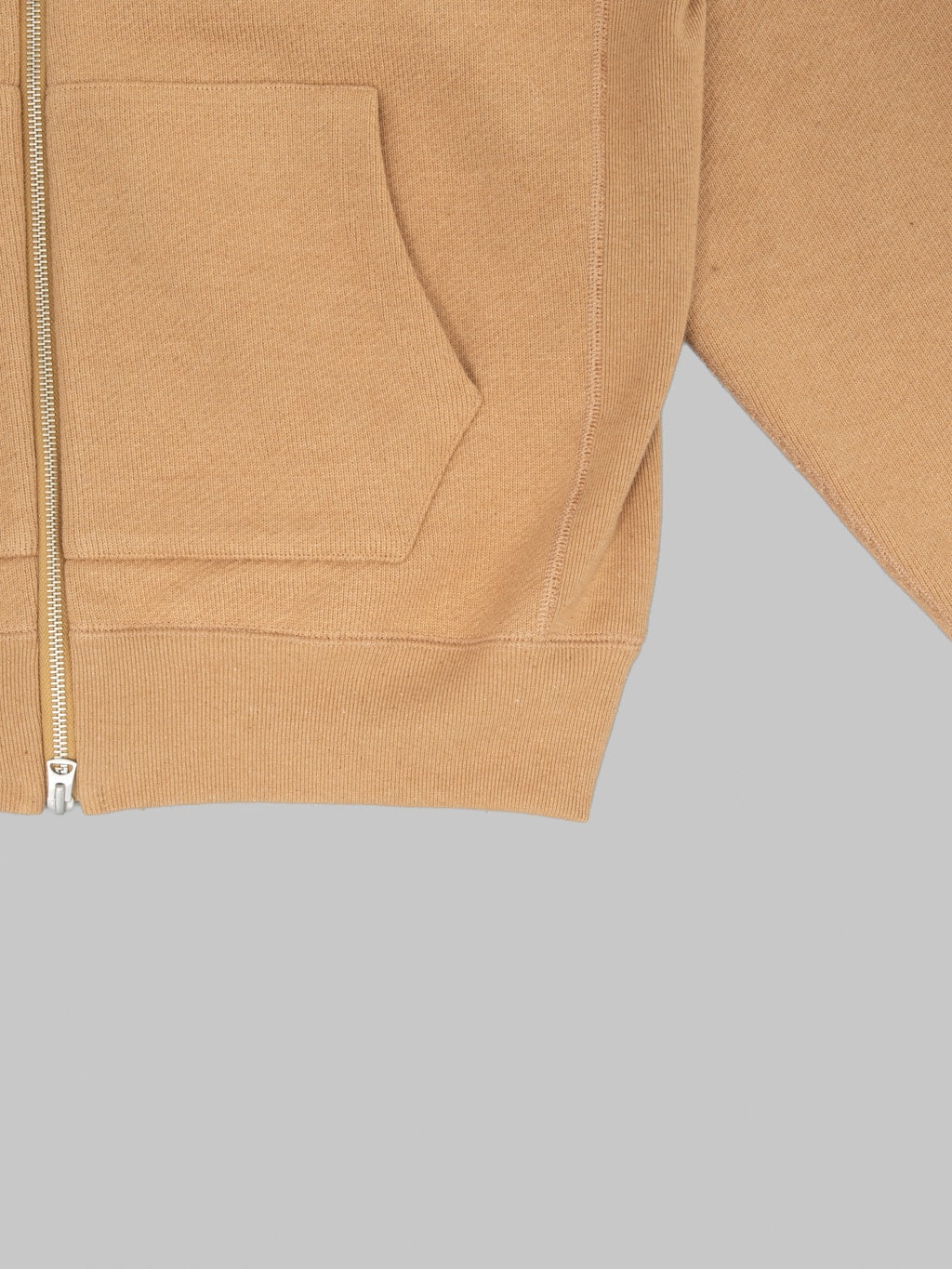 Wonder Looper Zip Hoodie Foxfibre® Double Heavyweight French Terry Coyote 80