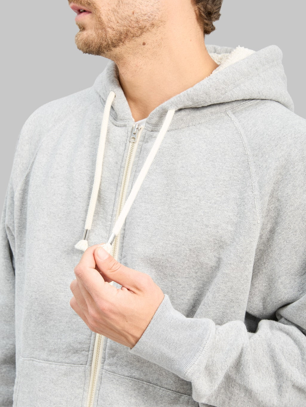 Wonder Looper Zip Hoodie Super Looper French Terry Heather Grey