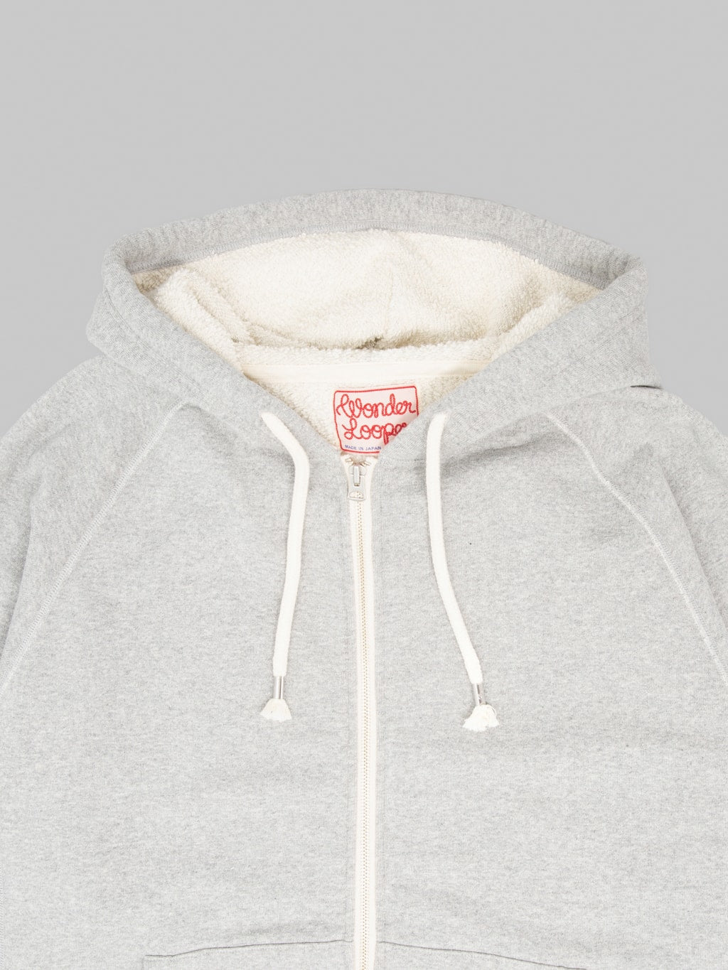 Wonder Looper Zip Hoodie Super Looper French Terry Heather Grey