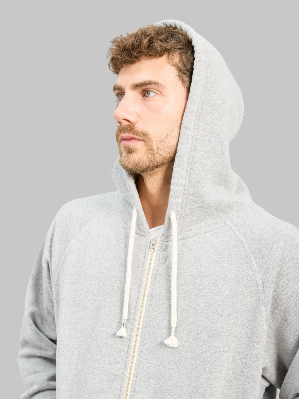 Wonder Looper Zip Hoodie Super Looper French Terry Heather Grey