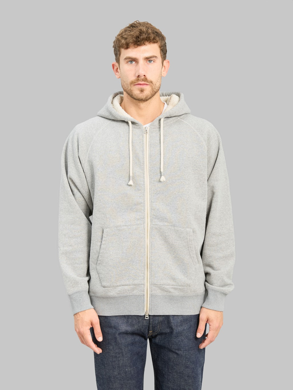 Wonder Looper Zip Hoodie Super Looper French Terry Heather Grey