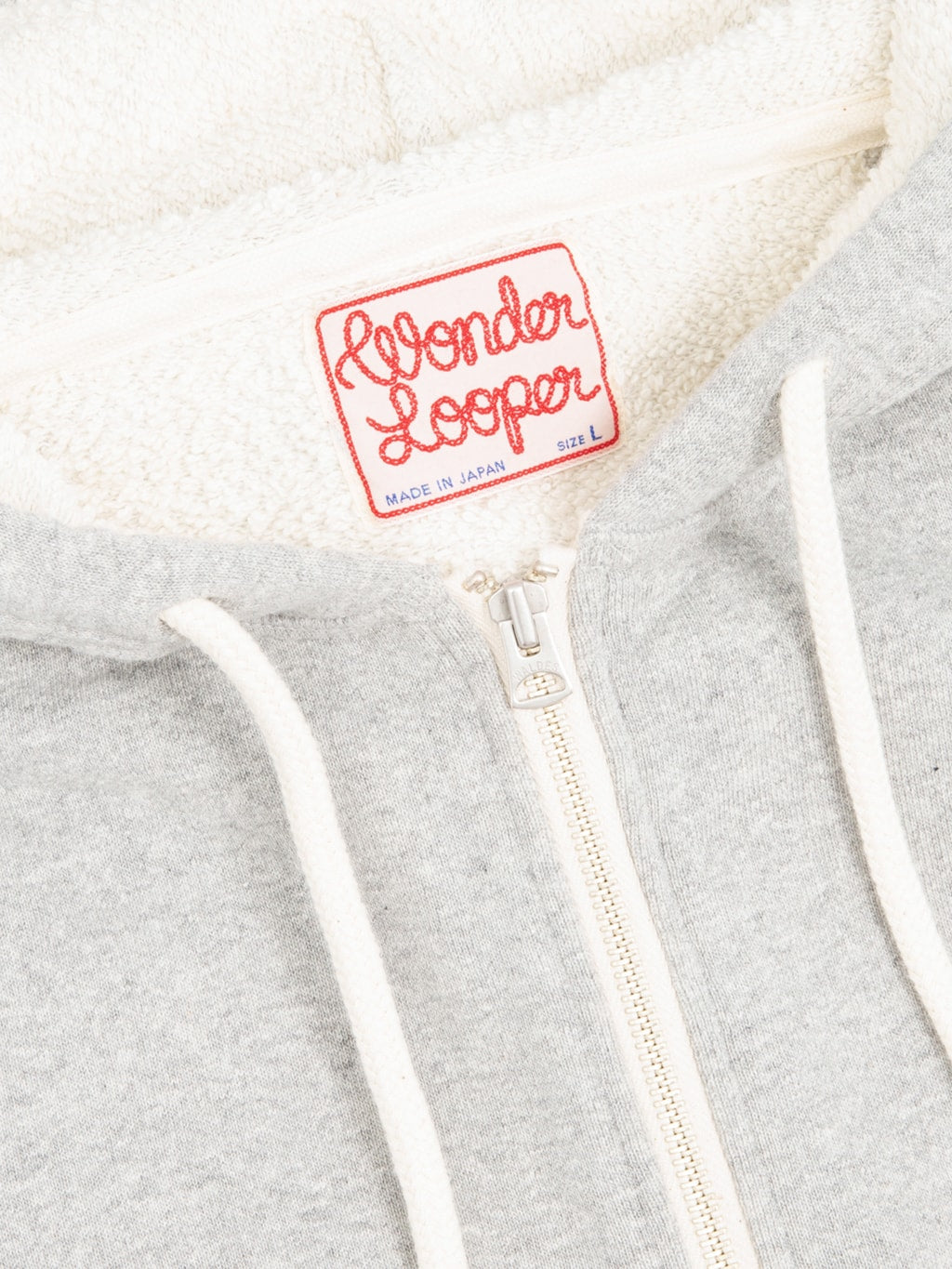 Wonder Looper Zip Hoodie Super Looper French Terry Heather Grey