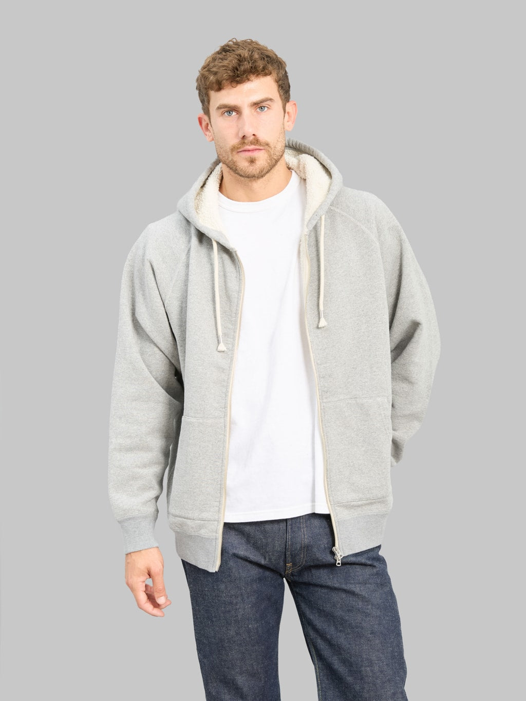 Wonder Looper Zip Hoodie Super Looper French Terry Heather Grey