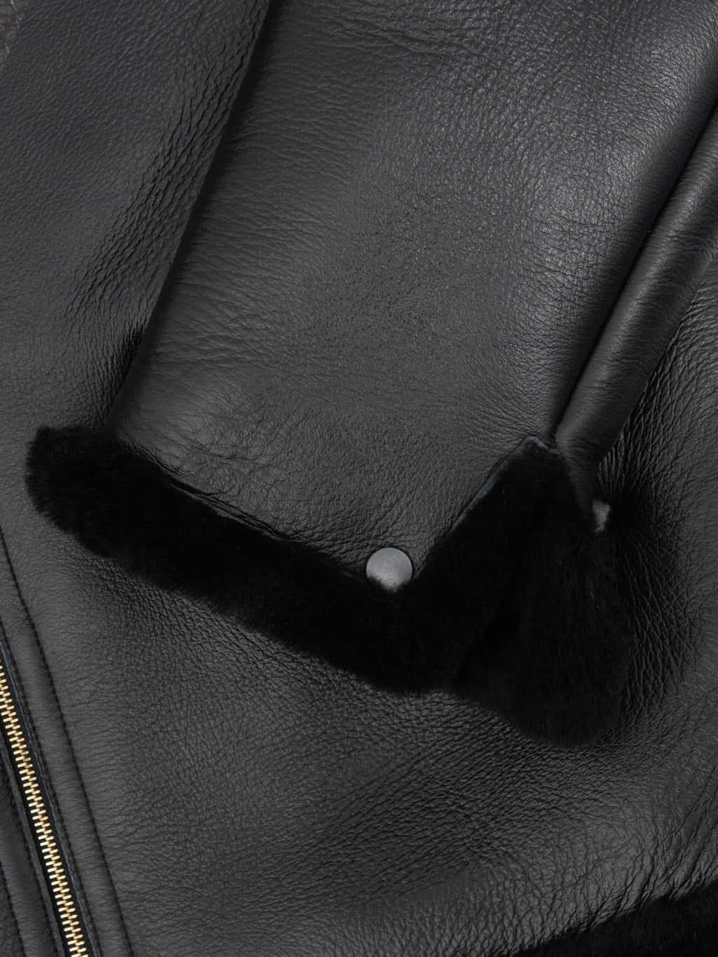 Y'2 Leather Colomer Mouton Type B-6 Horsehide Mouton Jacket Black