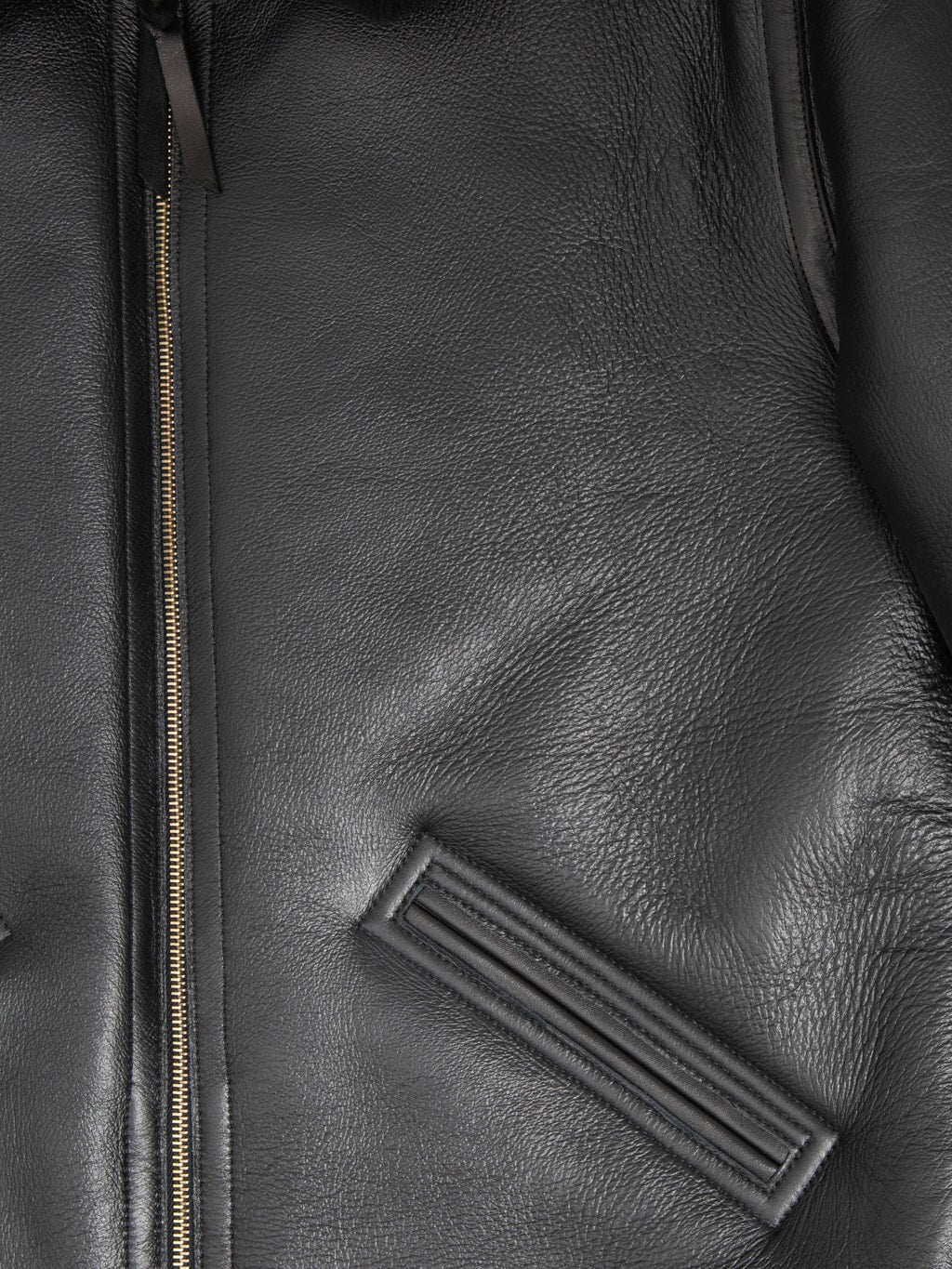 Y'2 Leather Colomer Mouton Type B-6 Horsehide Mouton Jacket Black