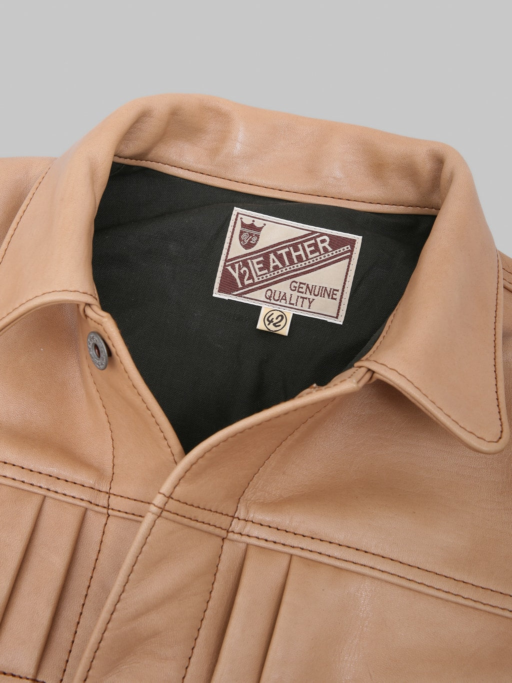 Y'2 Leather KB140T Kakishibu Persimmon Tanned Horsehide Type I Jacket - Redcast Heritage Co.