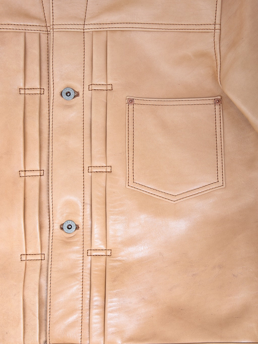 Y'2 Leather KB140T Kakishibu Persimmon Tanned Horsehide Type I Jacket - Redcast Heritage Co.