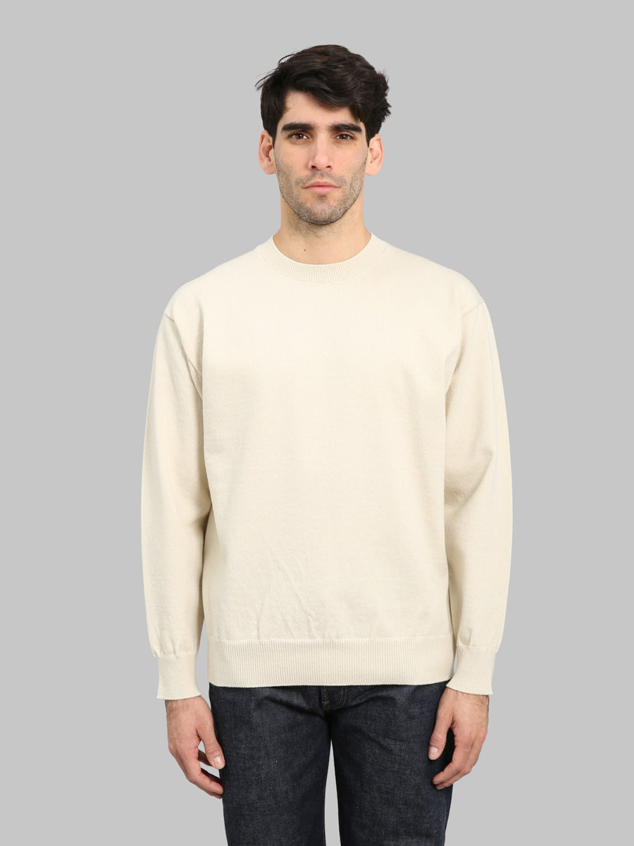 Yonetomi Rigid Cashmere Crew Neck Pullover Raw | Made in Japan