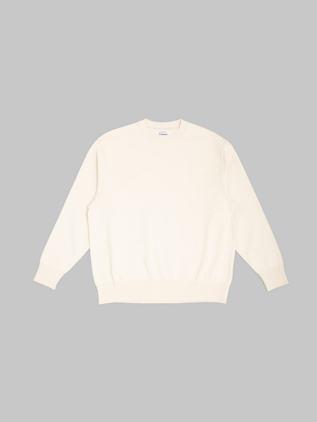 Yonetomi Wave Cotton Knit Pullover Ecru front