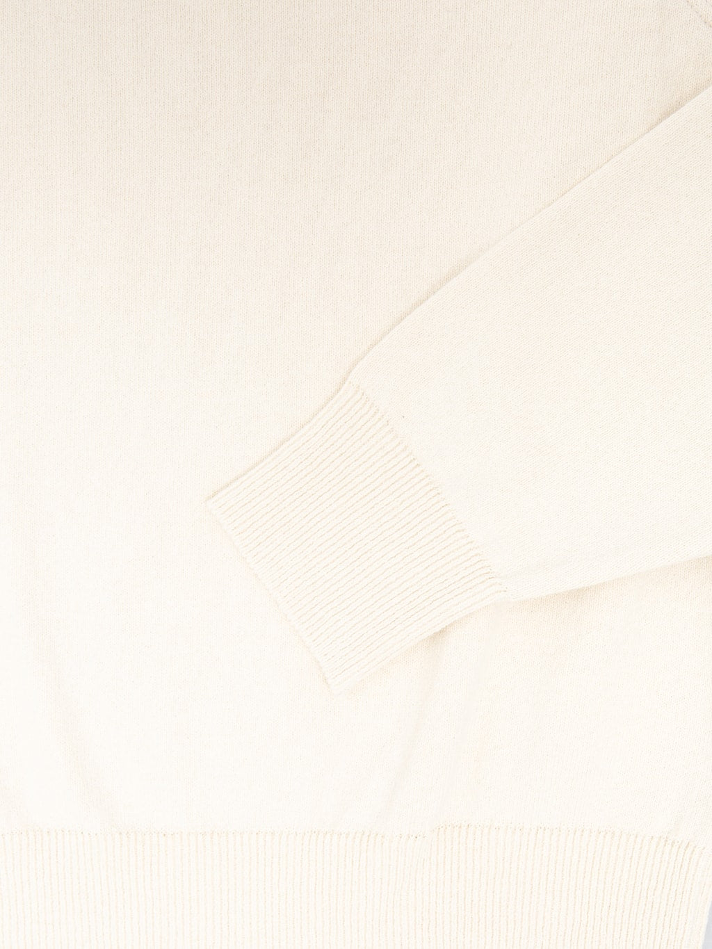 Yonetomi Wave Cotton Knit Pullover Ecru long sleeve