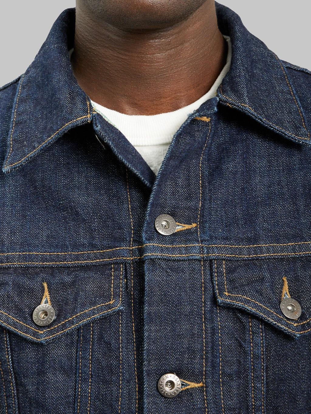 3sixteen 20th Anniversary Burkina Faso Type 3s Denim Jacket chest