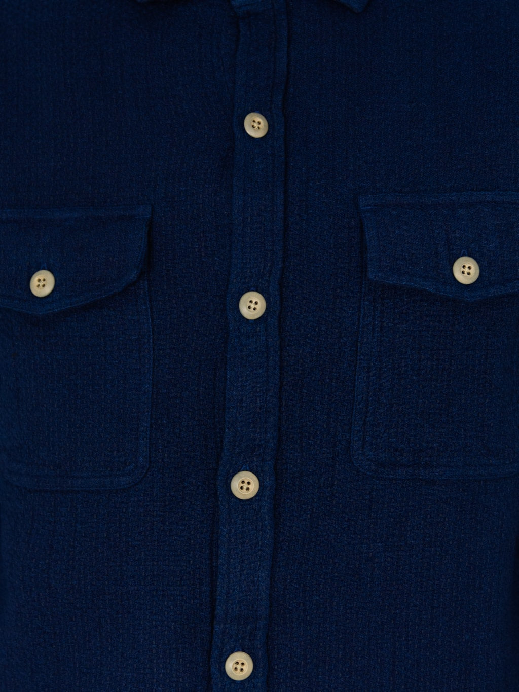 3sixteen CPO Shirt Indigo Sashiko chest pockets