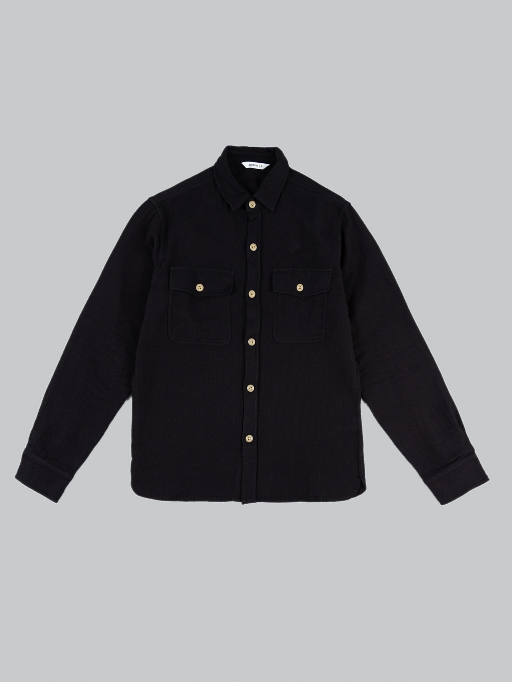3sixteen CPO Shirt black Sashiko front