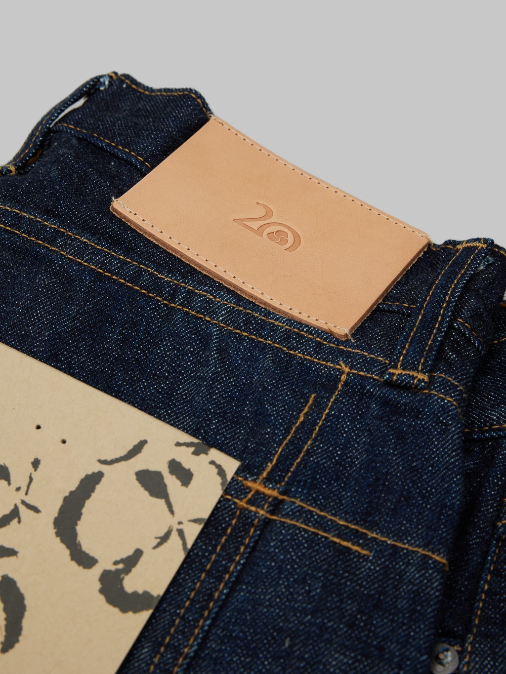 3sixteen CT 20th Anniversary Burkina Faso Classic Tapered Jeans leather patch