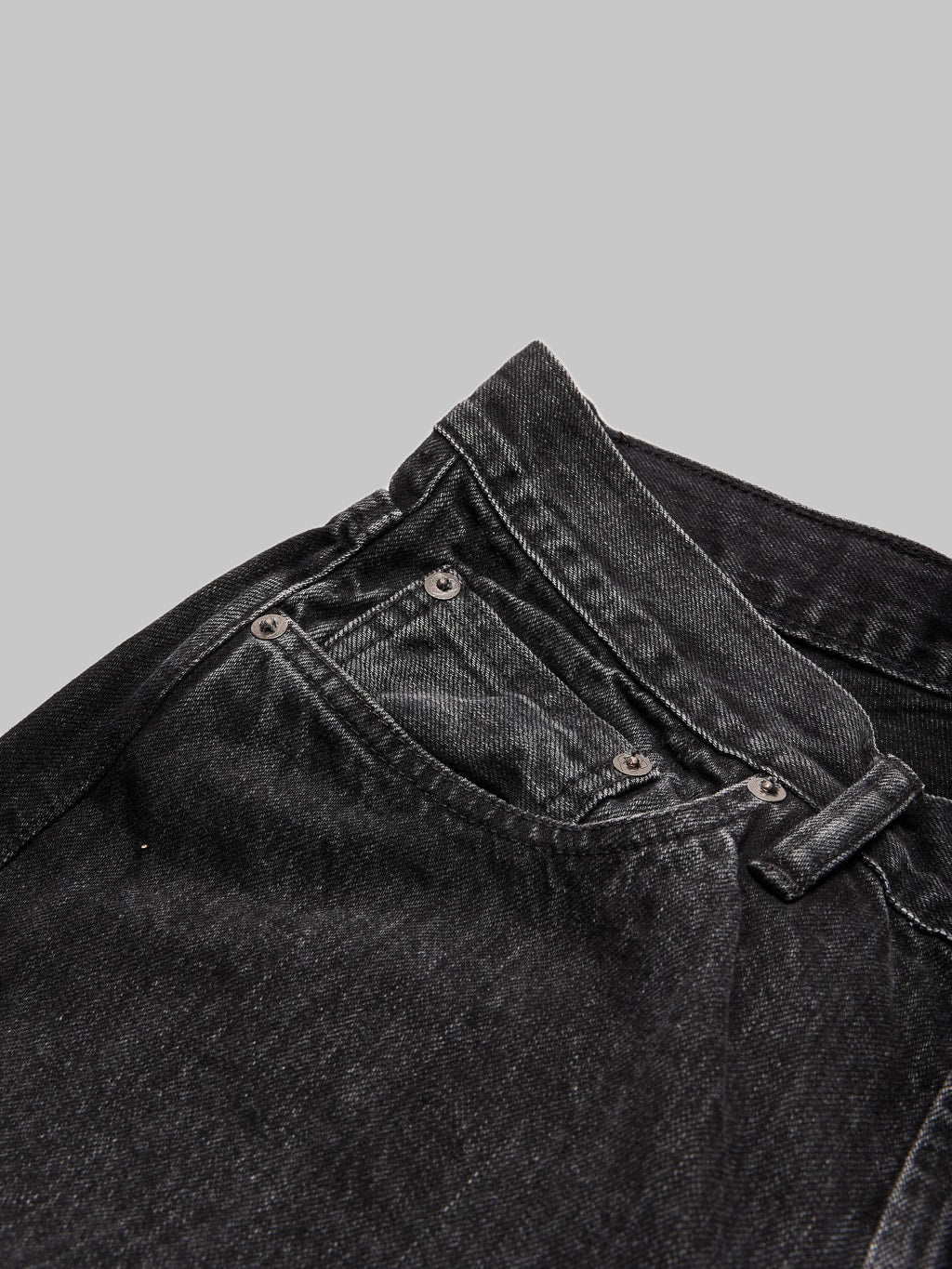 3sixteen CT 220x Classic Tapered Stonewashed Double Black fabric